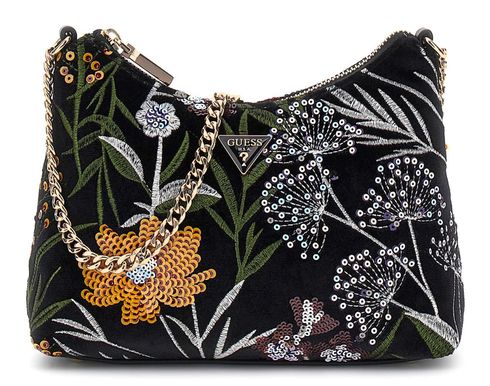 GUESS Zalina Top Zip Shoulder Bag Black Multi
