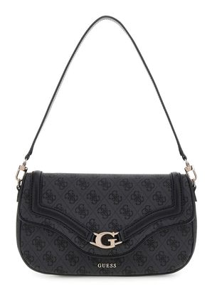 GUESS Dea Flap Shoulder Bag Coal Logo
