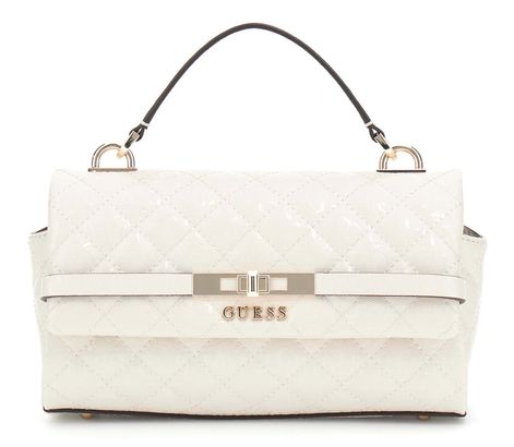 GUESS Idra Top Handle Flap Bag Stone GUESS Idra Top Handle Flap Bag Stone