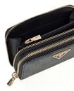 GUESS Laurel II SLG Medium Double Zip Wallet M Coal Logo