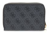 GUESS Laurel II SLG Medium Double Zip Wallet M Coal Logo