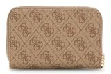 GUESS Laurel II SLG Medium Double Zip Wallet M Latte Logo