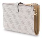 GUESS Laurel II SLG Double Zip Organizer Dark Taupe Logo