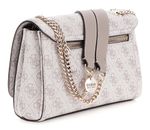 GUESS Noelle II Convertible Xbody Flap Bag Dark Taupe Logo