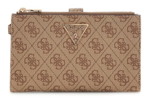 GUESS Laurel II SLG Double Zip Organizer Latte Logo