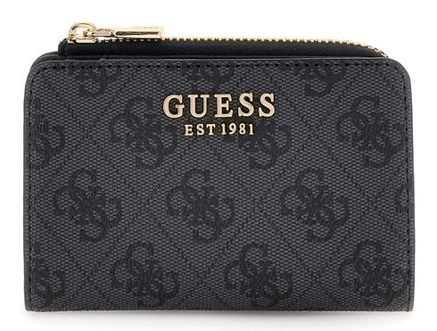 GUESS Laurel II SLG Zip Around Card Case Coal Logo