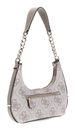 GUESS Erenia Top Zip Shoulder Bag Dark Taupe Logo GUESS Erenia Top Zip Shoulder Bag Dark Taupe Logo