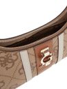 GUESS Erenia Top Zip Shoulder Bag Latte Logo GUESS Erenia Top Zip Shoulder Bag Latte Logo