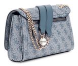 GUESS Noelle II Convertible Xbody Flap Bag Slate Logo