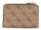 GUESS Laurel II SLG Zip Around Card Case Latte Logo GUESS Laurel II SLG Zip Around Card Case Latte Logo