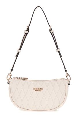 GUESS Valla Mini Top Zip Shoulder Bag Bone GUESS Valla Mini Top Zip Shoulder Bag Bone