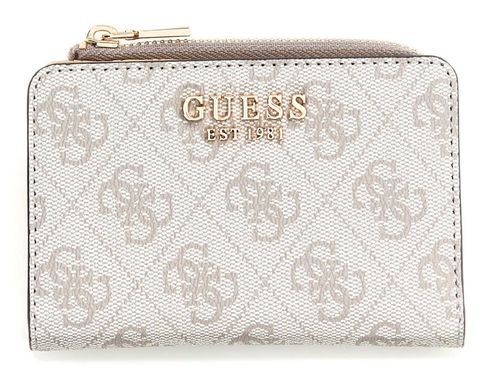 GUESS Laurel II SLG Zip Around Card Case Dark Taupe Logo