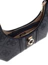 GUESS Erenia Top Zip Shoulder Bag Coal Logo GUESS Erenia Top Zip Shoulder Bag Coal Logo