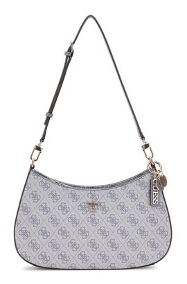 GUESS Noelle II Top Zipper Shoulder Bag Slate Logo
