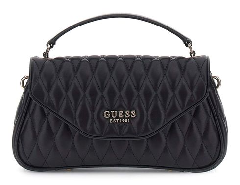 GUESS Valla Top Handle Flap Bag Black