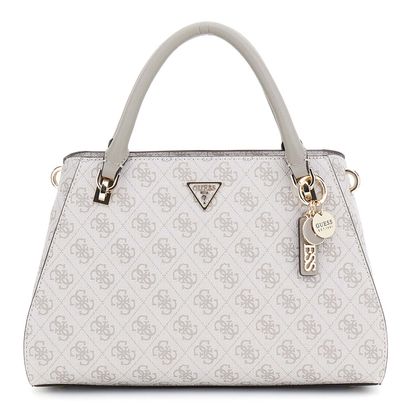 GUESS Noelle II Luxury Satchel Dark Taupe Logo