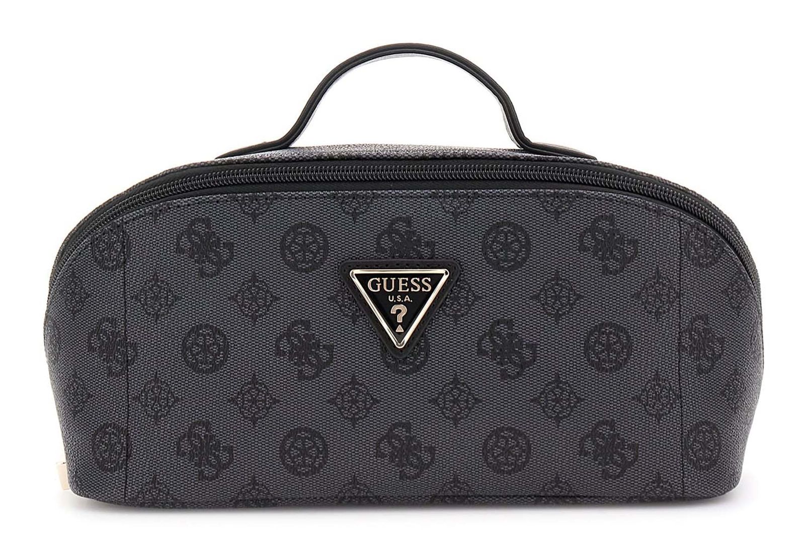 GUESS Wilder Cosmetic Travel Bag L Charcoal