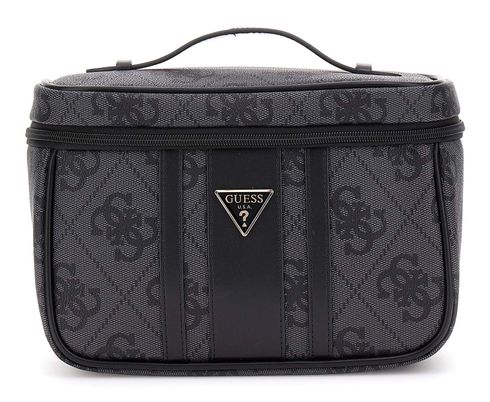GUESS Erenia Toiletry Train Case Coal Logo
