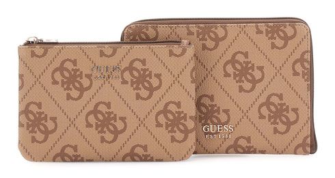 GUESS Jewelry Organizer & Passport Pouch Latte Logo / Brown