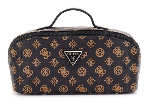 GUESS Wilder Cosmetic Travel Bag L Brown