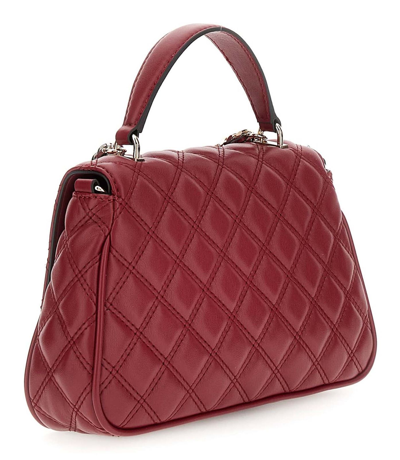 GUESS Giully II Top Handle Flap Bag Red GUESS Giully II Top Handle Flap Bag Red