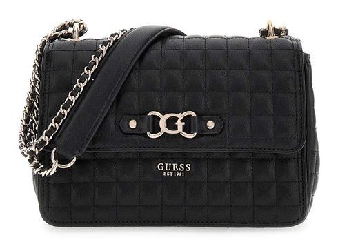 GUESS Nadira Convertible Crossbody Flap Black GUESS Nadira Convertible Crossbody Flap Black