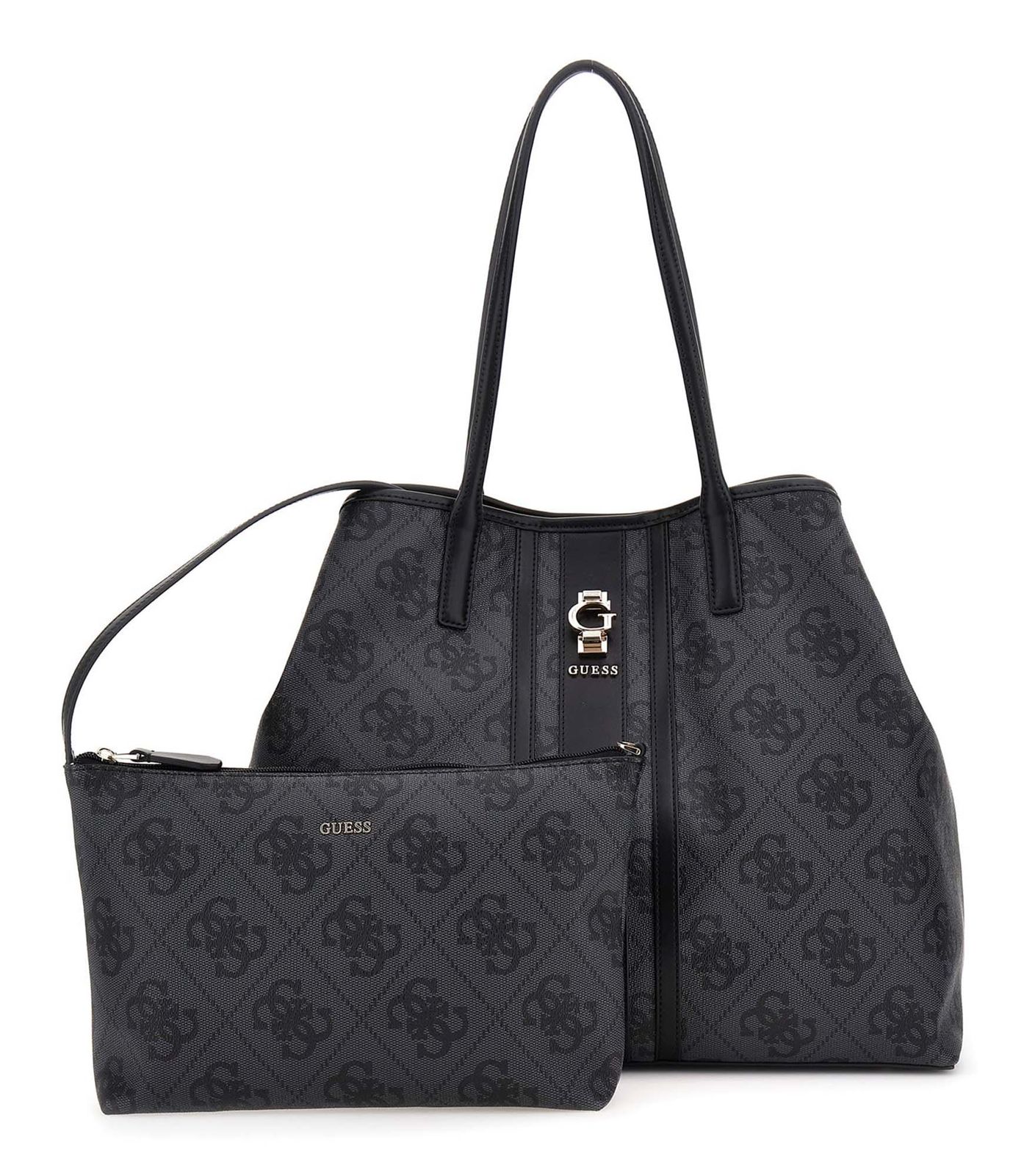 GUESS Erenia 2 in 1 Tote L Coal Logo