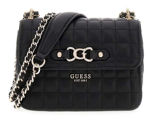 GUESS Nadira Mini Convertible Xbody Flap Bag Black