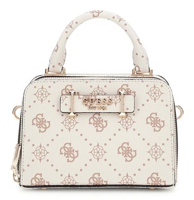 GUESS Silia Mini Satchel Bag Vanilla Logo