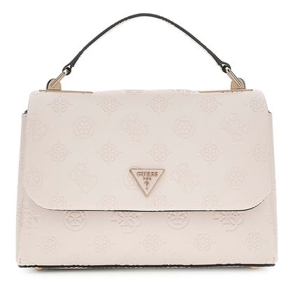 GUESS Tisha Top Handle Flap Bag Stone Logo
