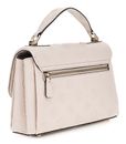 GUESS Tisha Top Handle Flap Bag Stone Logo