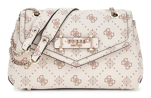 GUESS Silia Convertible Xbody Flap Bag Vanilla Logo