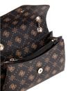 GUESS Silia Convertible Xbody Flap Bag Espresso Logo