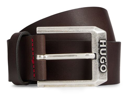 HUGO Gelio Sz40 Leather Belt W85 Dark Brown