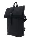 Ted Baker Rivers Rubberised PU Roll Top Backpack Black Ted Baker Rivers Rubberised PU Roll Top Backpack Black
