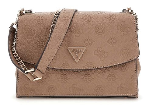 GUESS Cresidia II Convertible Xbody Flap Bag Dark Taupe Logo GUESS Cresidia II Convertible Xbody Flap Bag Dark Taupe Logo