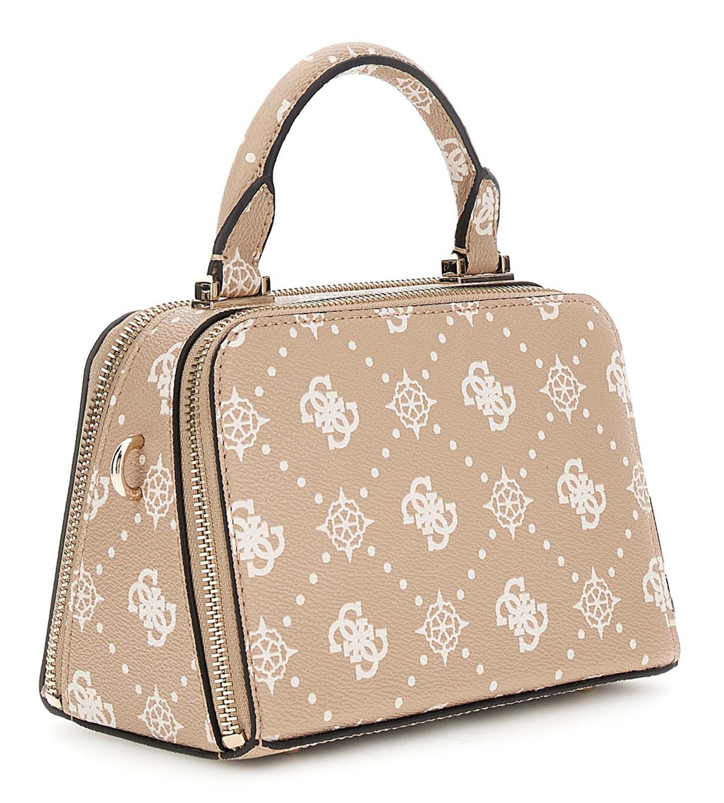 GUESS Silia Mini Satchel Bag Biscotti Logo GUESS Silia Mini Satchel Bag Biscotti Logo