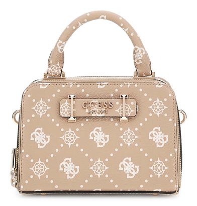 GUESS Silia Mini Satchel Bag Biscotti Logo