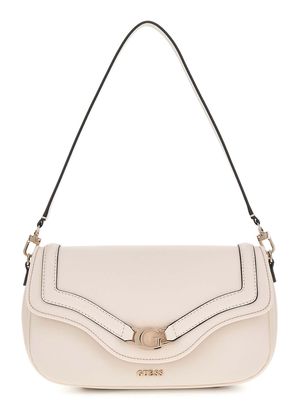 GUESS Dea Flap Shoulder Bag Cream White