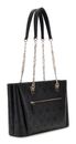 GUESS Tisha 3 Compartment Tote Black Logo