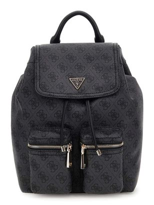 GUESS Manhattan II Flap Backpack Coal Logo
