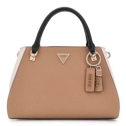 GUESS Noelle II Luxury Satchel Tan Multi