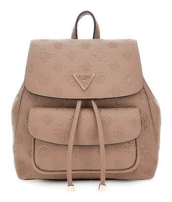 GUESS Cresidia II Flap Backpack S Dark Taupe Logo