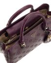 GUESS Tisha Girlfriend Satchel Wine Logo