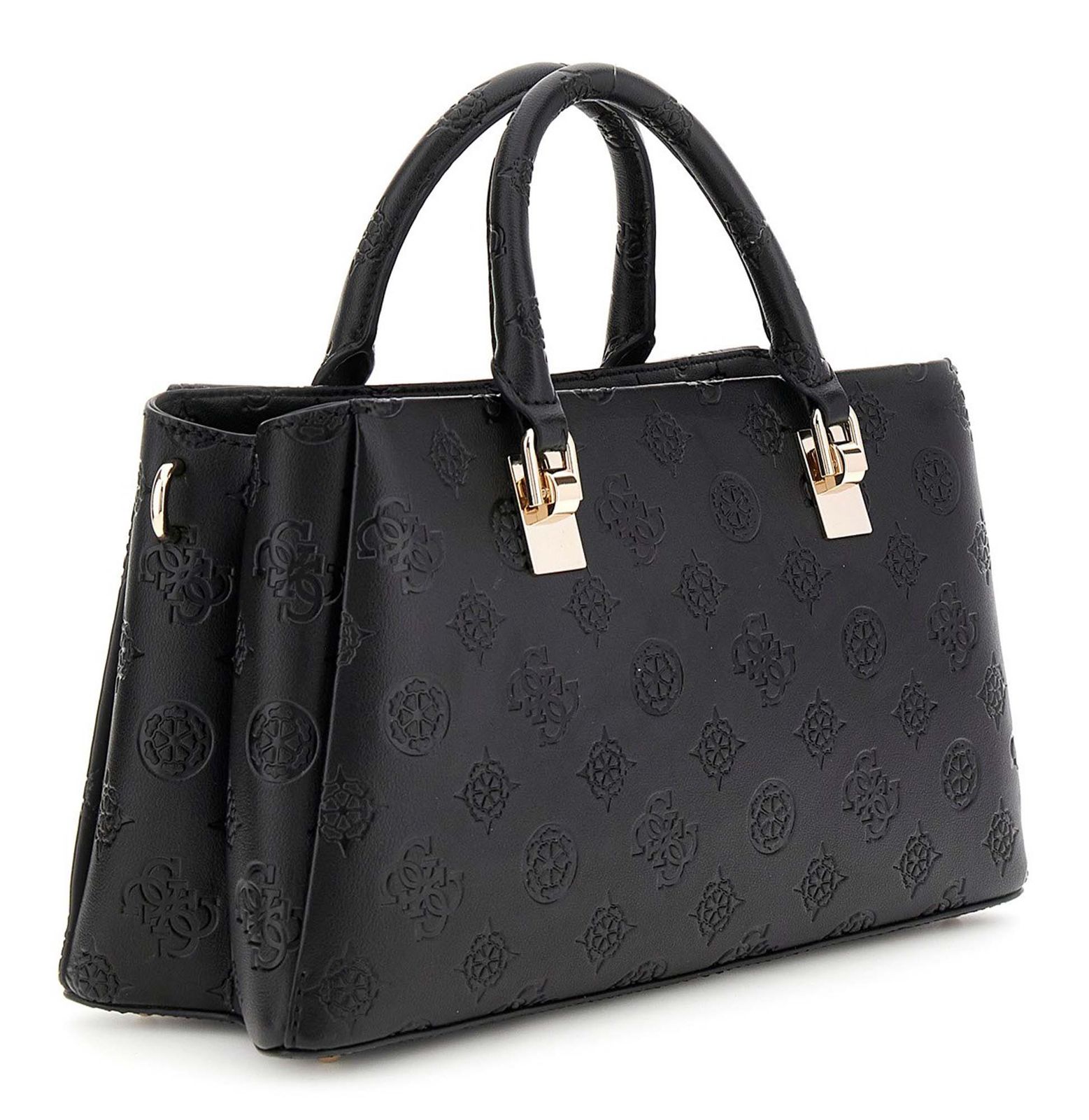 GUESS Tisha Girlfriend Satchel Black Logo GUESS Tisha Girlfriend Satchel Black Logo