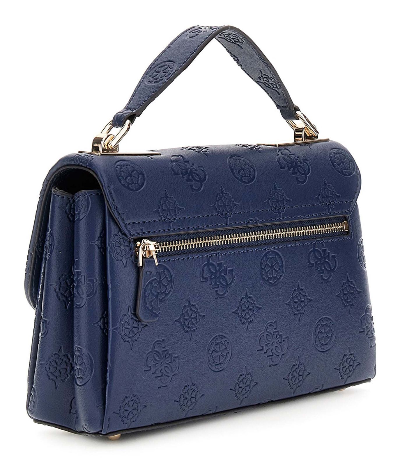 GUESS Tisha Top Handle Flap Bag Midnight Logo GUESS Tisha Top Handle Flap Bag Midnight Logo