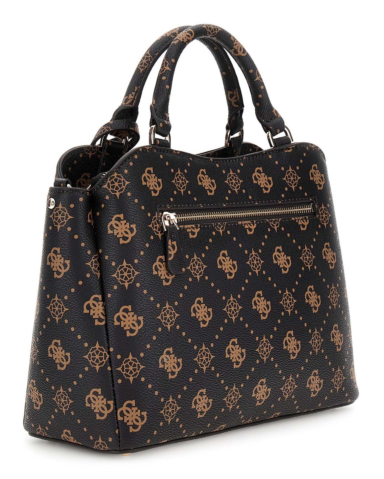 GUESS Silia Girlfriend Satchel Espresso Logo GUESS Silia Girlfriend Satchel Espresso Logo