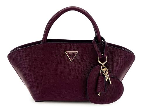 GUESS Bolena Mini Satchel Bag Wine