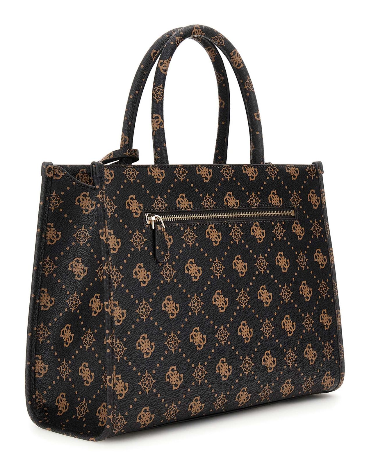 GUESS Silia 2 Compartment Tote Bag Espresso Logo GUESS Silia 2 Compartment Tote Bag Espresso Logo