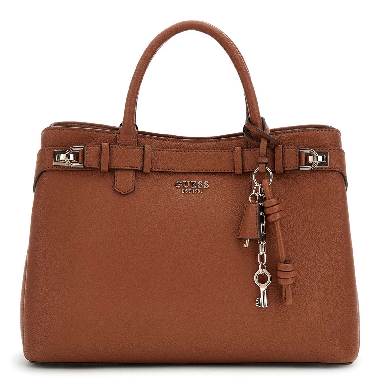 GUESS Handbag Gregoria Large Girlfriend Satchel Cognac Buy Bags 